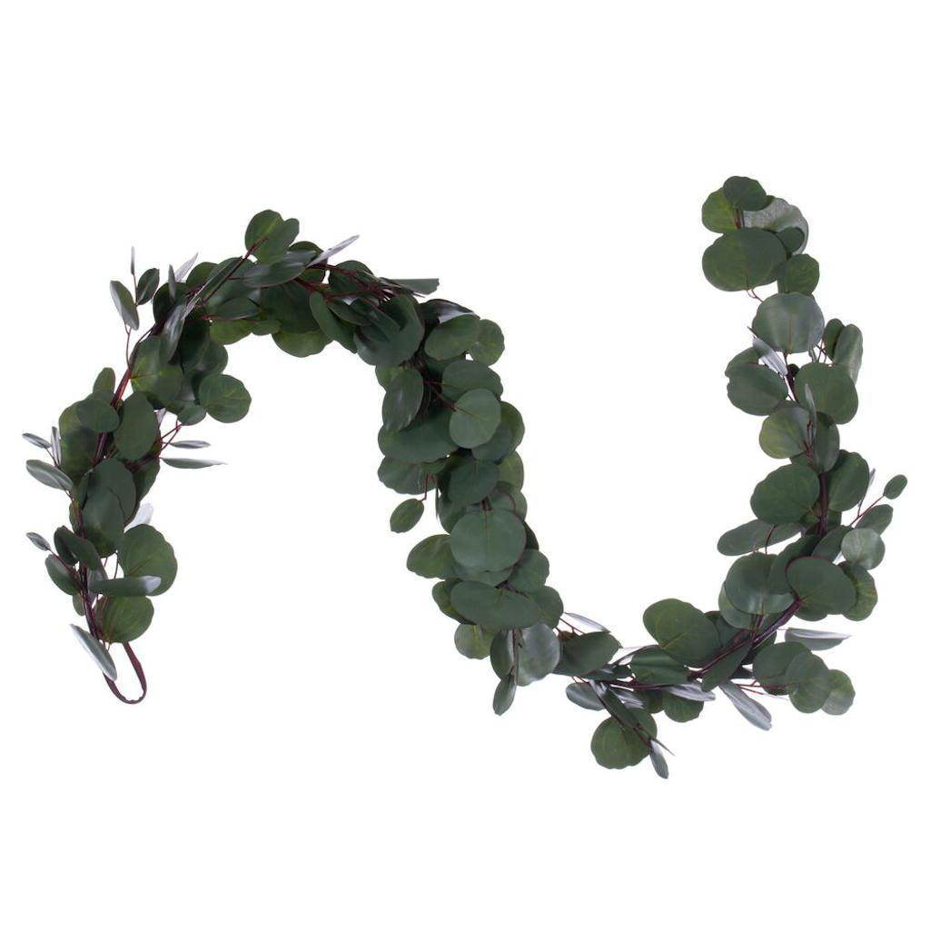 5' Artificial Green Silver Dollar Populus Eucalyptus Garland 1