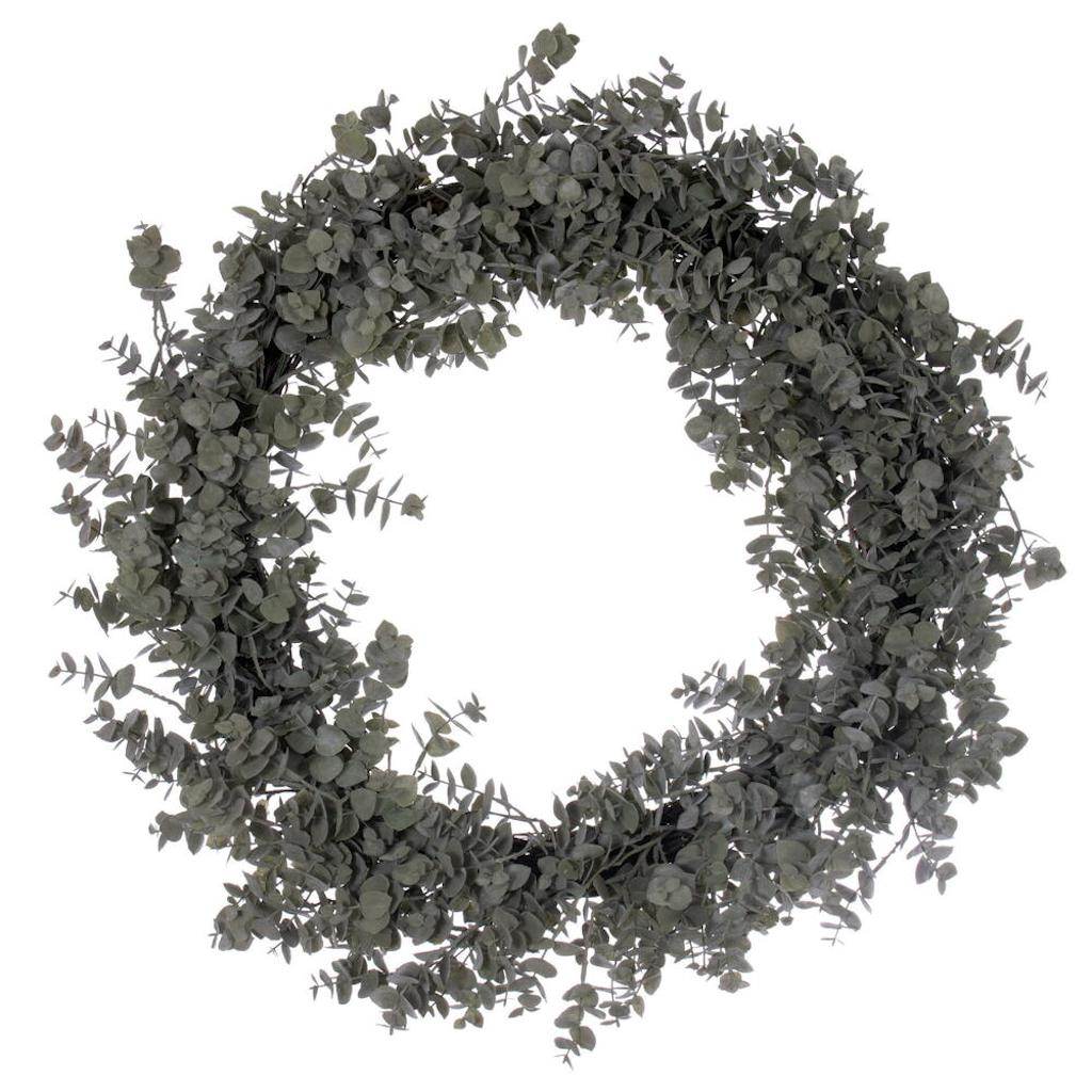 30" Artificial Green/Gray Eucalyptus Wreath 1