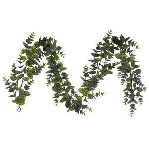 6' Artificial Green Spiral Eucalyptus Garland 1