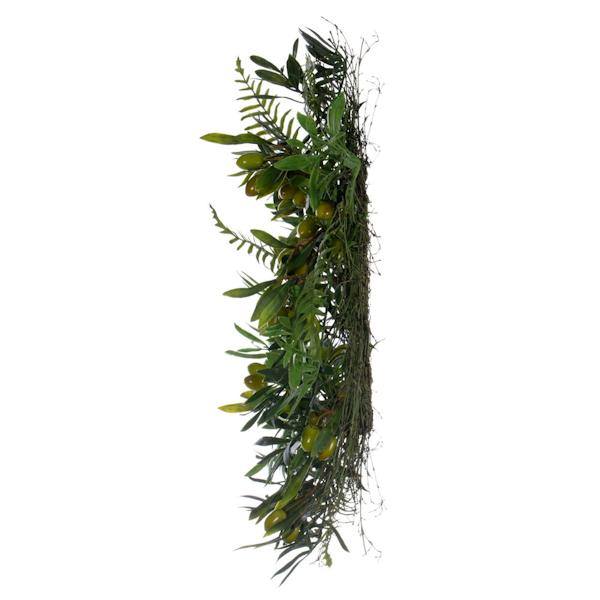 24" Artificial Mixed Olive Leaf Wreath 3