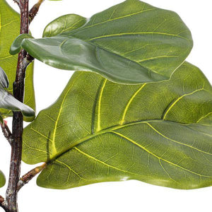 18" Artificial Green Fiddle Leaf Potted Plant 2