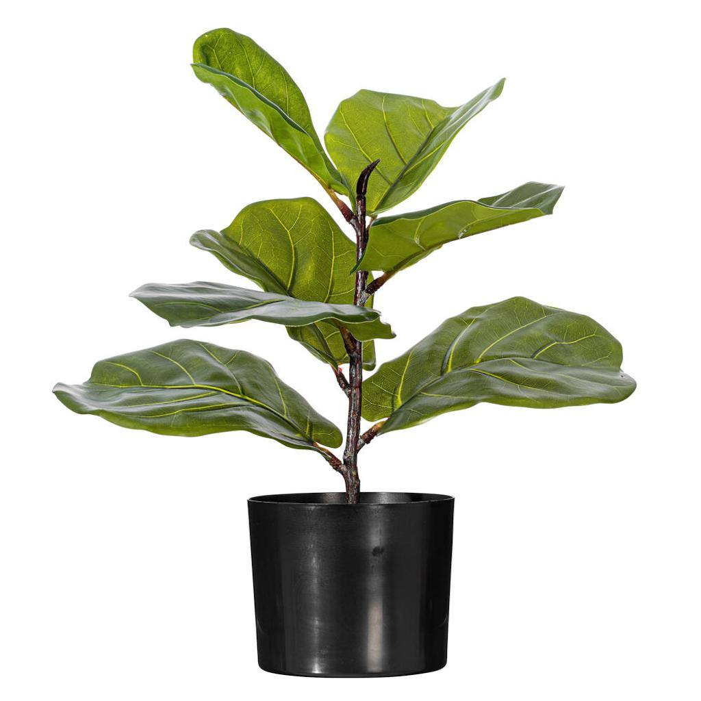 18" Artificial Green Fiddle Leaf Potted Plant 1
