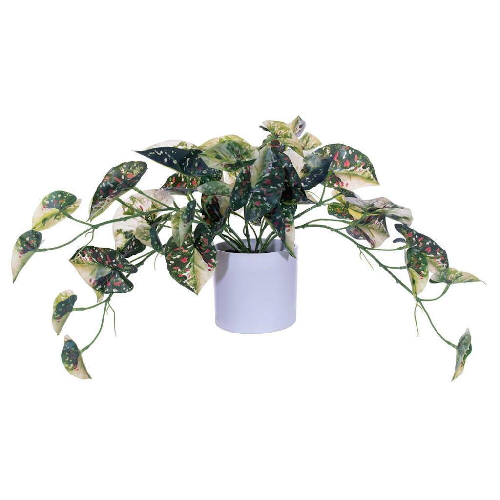 11.5" Artificial Green Leaves in Pot (2 Pack) 1