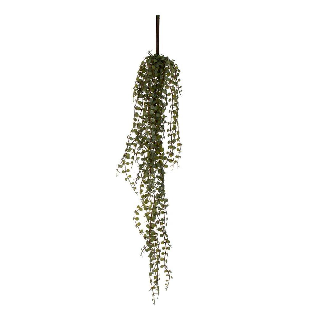 28" Artificial Green Hanging Succulent Mini String of Coins Bush (2 Pack) 1