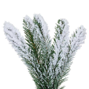 4.5' x 17" Artificial Snowy Flocked Alpine Unlit 2