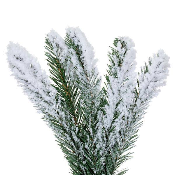 4.5' x 17" Artificial Snowy Flocked Alpine Unlit 2