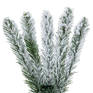 6' x 19" Artificial Snowy Flocked Alpine Unlit 2