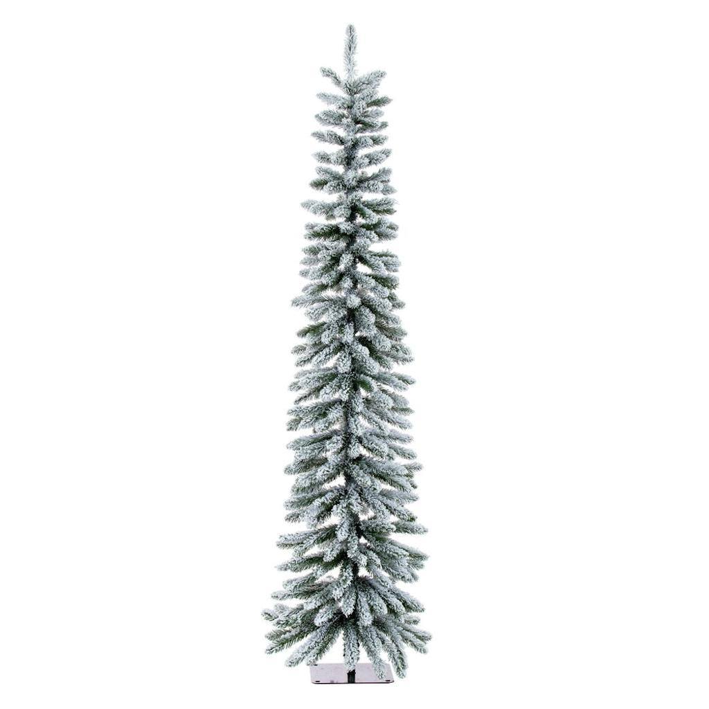 6' x 19" Artificial Snowy Flocked Alpine Unlit 1