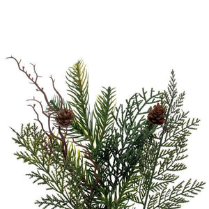 26" Green Mixed Cedar Pine Unlit Wreath 2