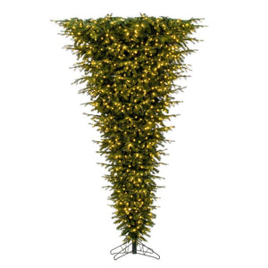 7' x 62" Artificial Upside Down Balsam Pine 750 Warm White Lights 1
