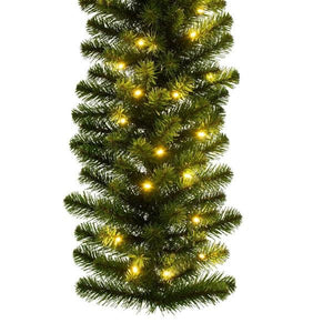 9' x 14" Artificial Deluxe Sequoia Pine 100 Warm White Lights Garland 2