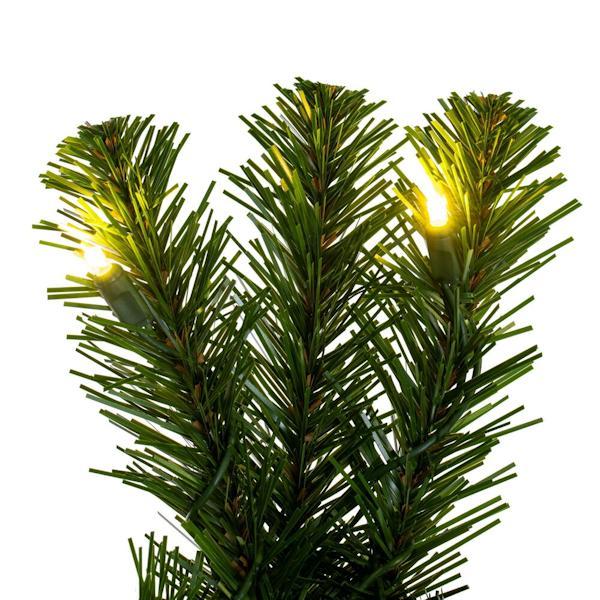9' x 14" Artificial Deluxe Sequoia Pine 100 Warm White Lights Garland 3