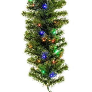 9' x 14" Artificial Deluxe Sequoia Pine 100 Multi Color Lights Garland 3