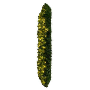 60" Green Deluxe Sequoia Pine Wreath 500 Warm White 3