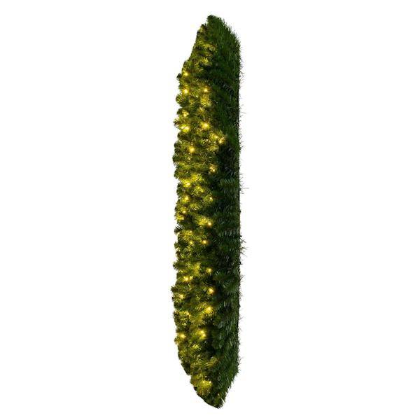 60" Green Deluxe Sequoia Pine Wreath 500 Warm White 3