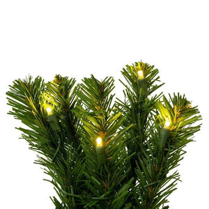 72" Green Deluxe Sequoia Pine Wreath 600 Warm White 2