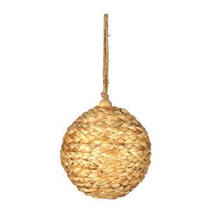 4" Natural Braided Hemp Ball Ornament (2 Pack) 1