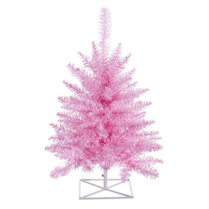 2' x 20" Artificial Pink Fir Tree Unlit 1