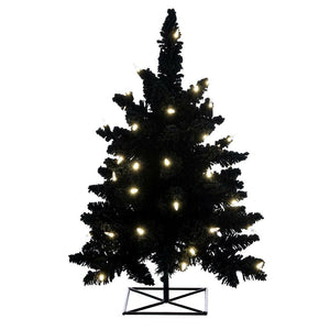 2' x 20" Artificial Black Fir Tree Pre-Lit 1