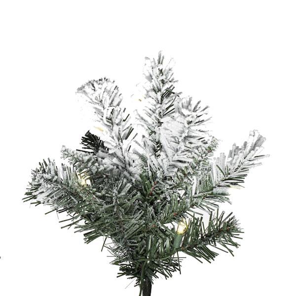 6.5' x 38" Artificial Frosted Glacier Pine 400 Warm White Mini Angle LED Lights 2