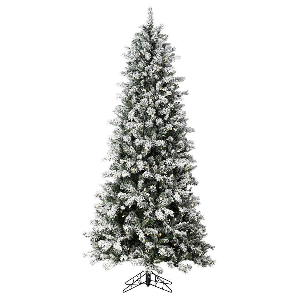 6.5' x 38" Artificial Frosted Glacier Pine 400 Warm White Mini Angle LED Lights 1