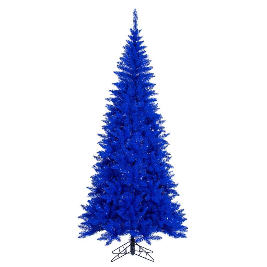 9' x 46" Slim Blue Fir Artificial Christmas Tree 1