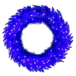 30" Blue Fir 100 Warm White LED Mini Lights 210 PVC Tips 1