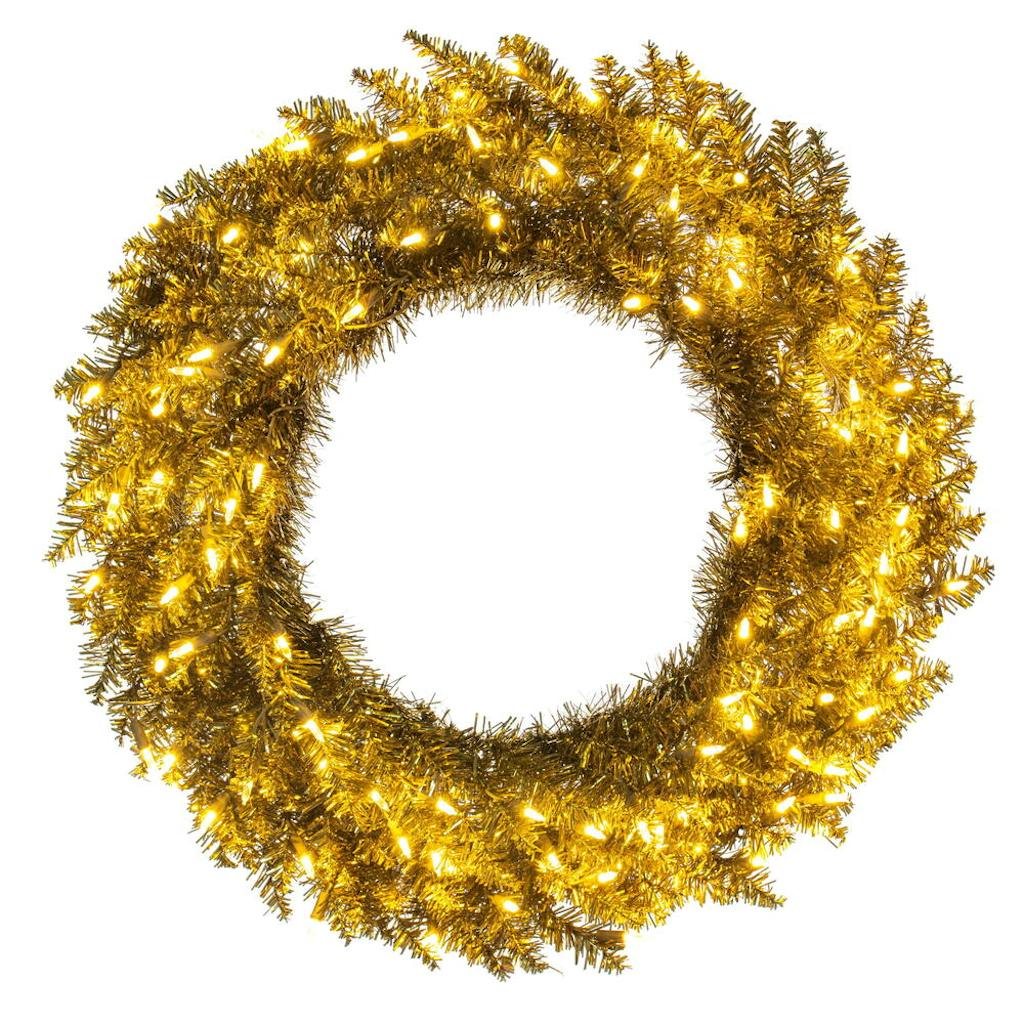 30" Gold Fir 100 Warm White LED Mini Lights 260 Tips Prelit Fir 1