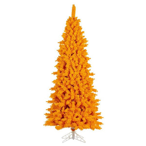 7.5' x 40" Flocked Yellow 1123 Tips Christmas Tree 1