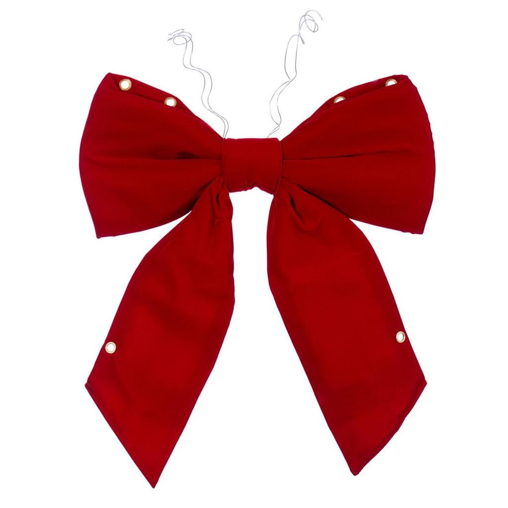 18" x 23" Red Velvet UV Bow 1