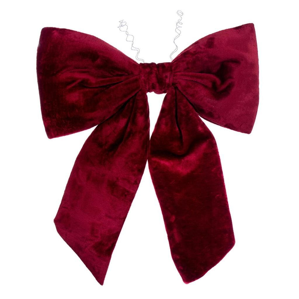 36" x 45" Burgundy Faux Fur Bow 1