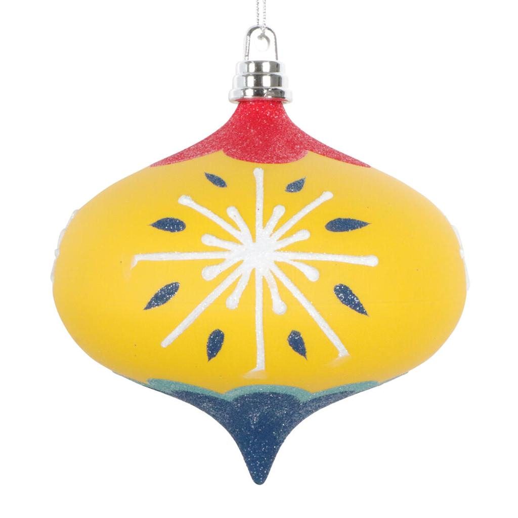 4" Yellow Hand-Painted Onion Ornament (3 Pack) 1