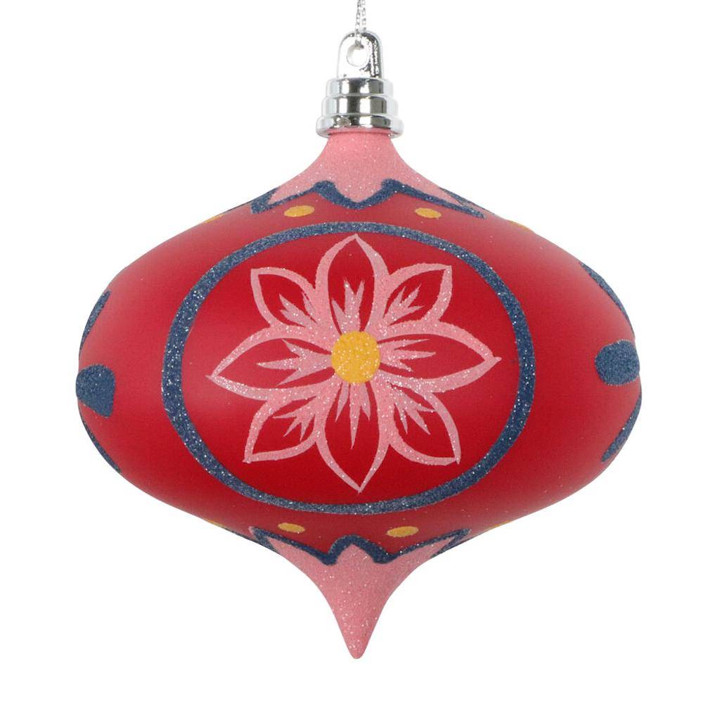 4" Red Hand-Painted Onion Ornament (3 Pack) 1