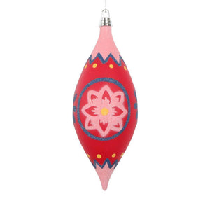 7" Red Hand-Painted Shuttle Ornament (3 Pack) 1
