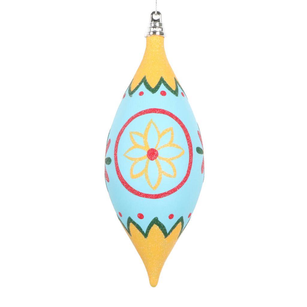 7" Light Blue Hand-Painted Shuttle Ornament (3 Pack) 1