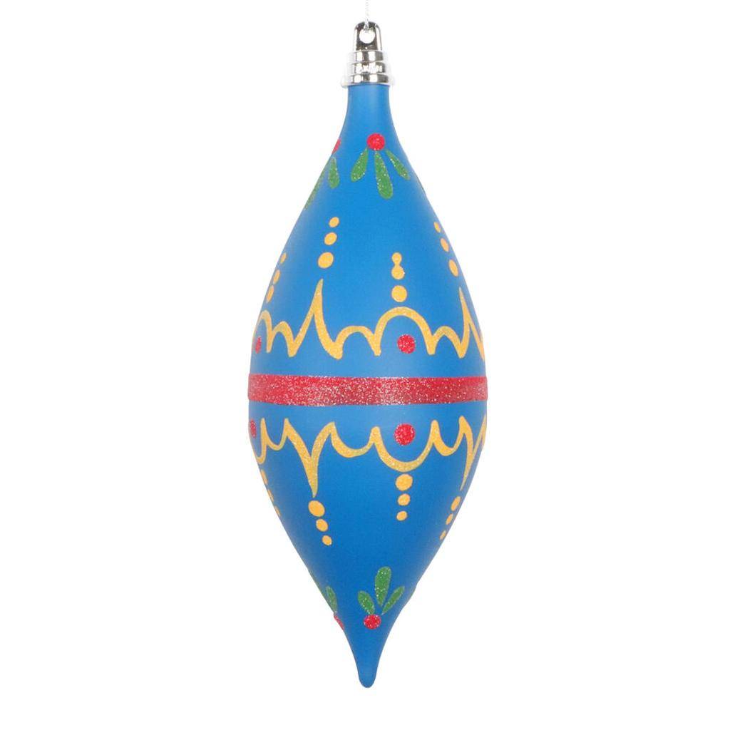 7" Blue Hand-Painted Shuttle Ornament (3 Pack) 1