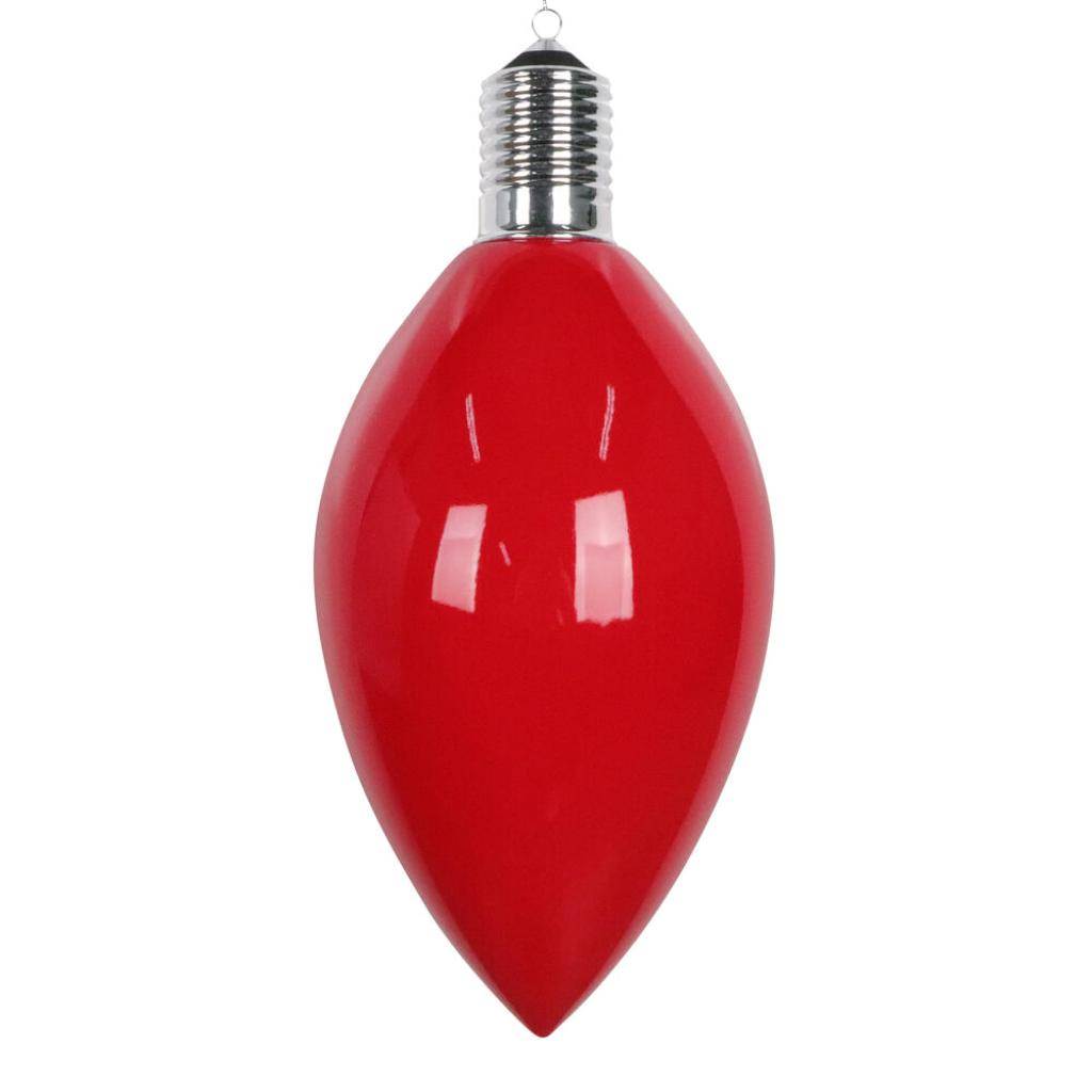 15.5" Red Enamel C9 Bulb Ornament 1