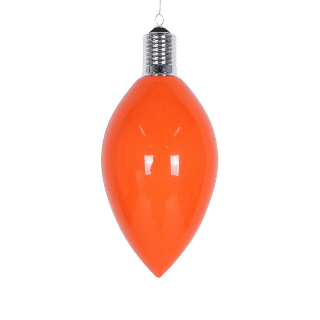 15.5" Orange Enamel C9 Bulb Ornament 1