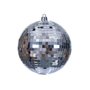 4" Silver Mirror Ball Ornament (6 Pack) 1