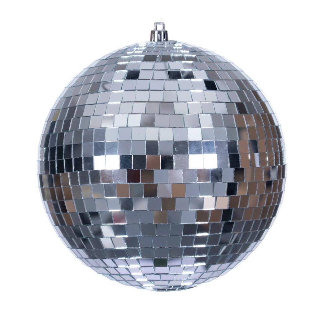 6" Silver Mirror Ball Ornament (4 Pack) 1