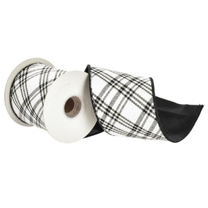 4" x 15' Black with Double Fused Back Ribbon 1