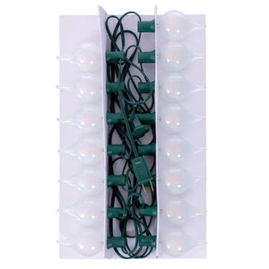 15' 15 Light G45 Candelabra Screw Base Flame Tip Warm White LED String Light Set 2