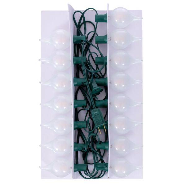 15' 15 Light G45 Candelabra Screw Base Flame Tip Warm White LED String Light Set 2