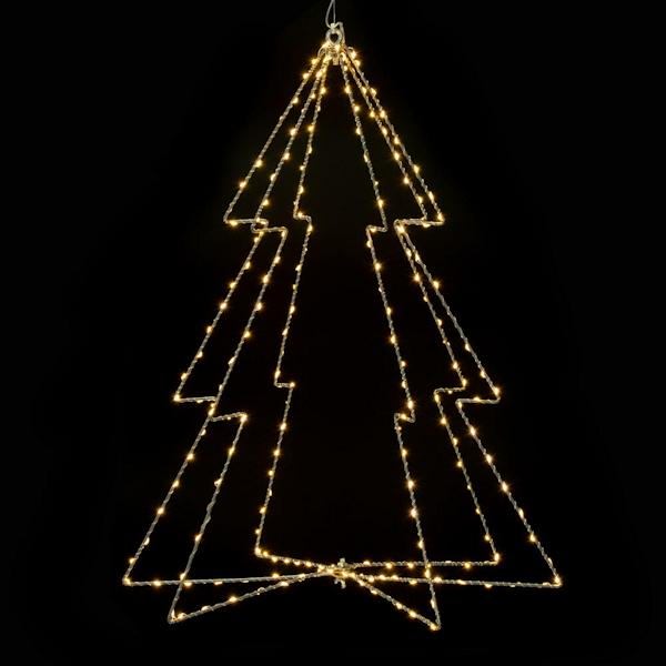 24" 240 Light Warm White Steel Wire LED Tree Silhouette Light 2