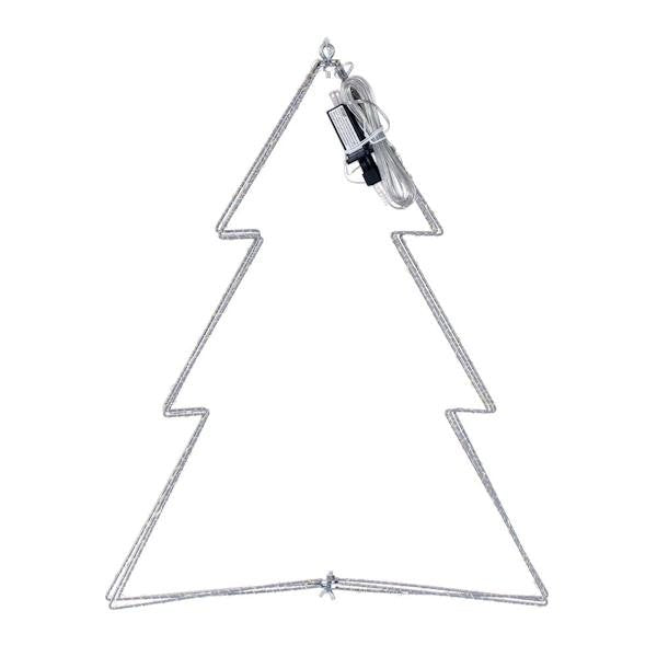 24" 240 Light Warm White Steel Wire LED Tree Silhouette Light 3