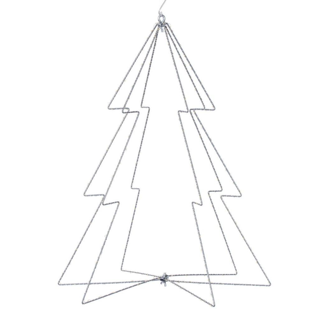 24" 240 Light Warm White Steel Wire LED Tree Silhouette Light 1