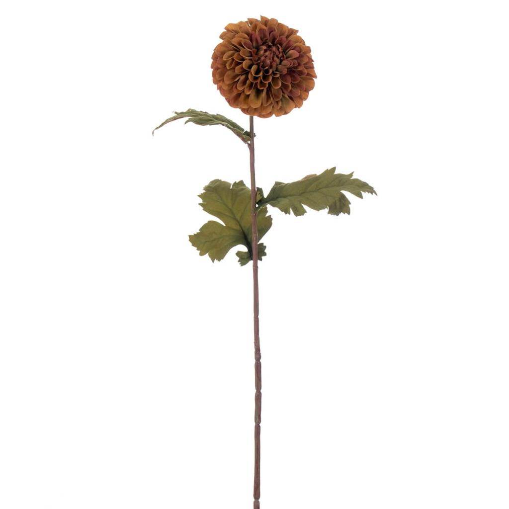 29" Artificial Dark Orange Dahlia Stem (4 Pack) 1