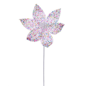 23" White Poinsettia Stem (4 Pack) 1