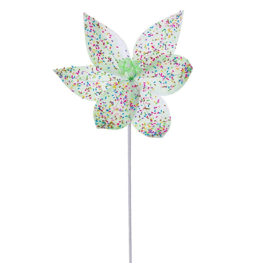 23" Mint Poinsettia Stem (4 Pack) 1