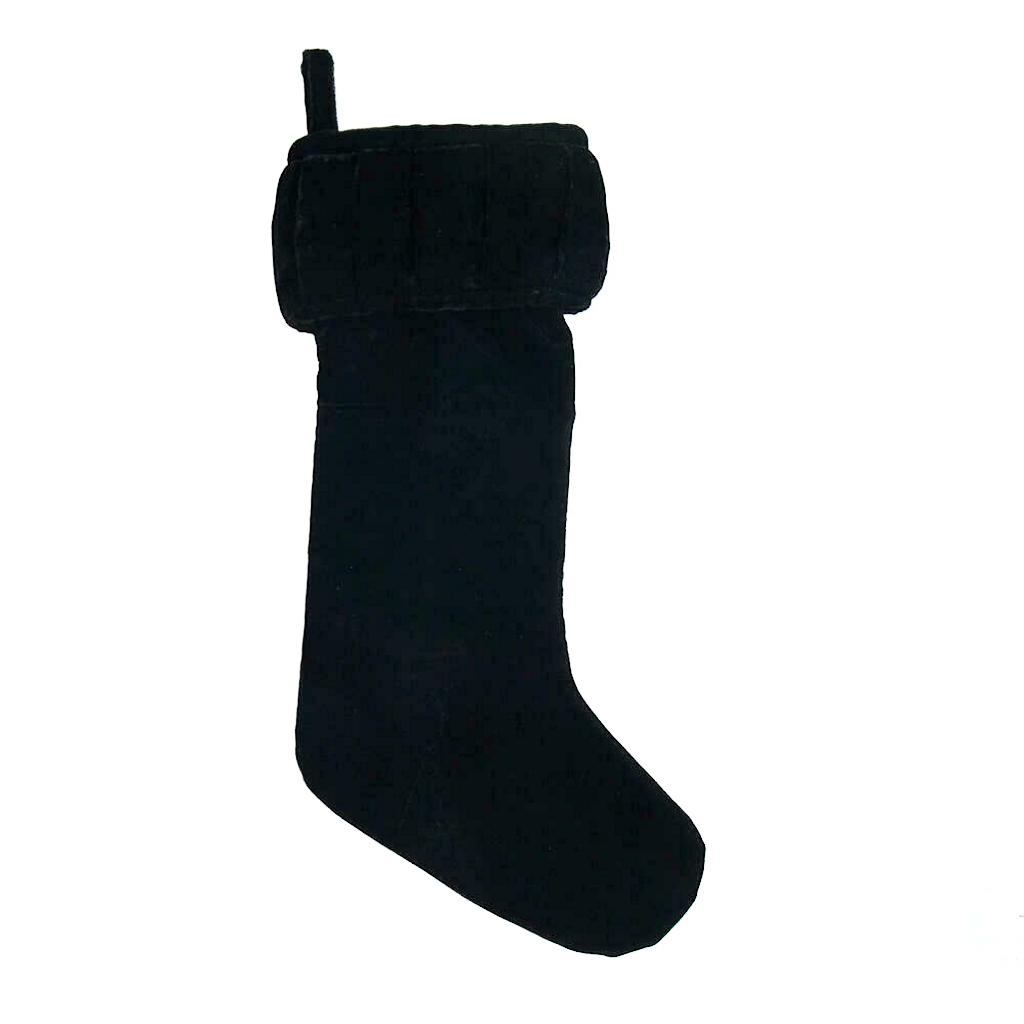 8x19" Plush Black Velvet Stocking 1